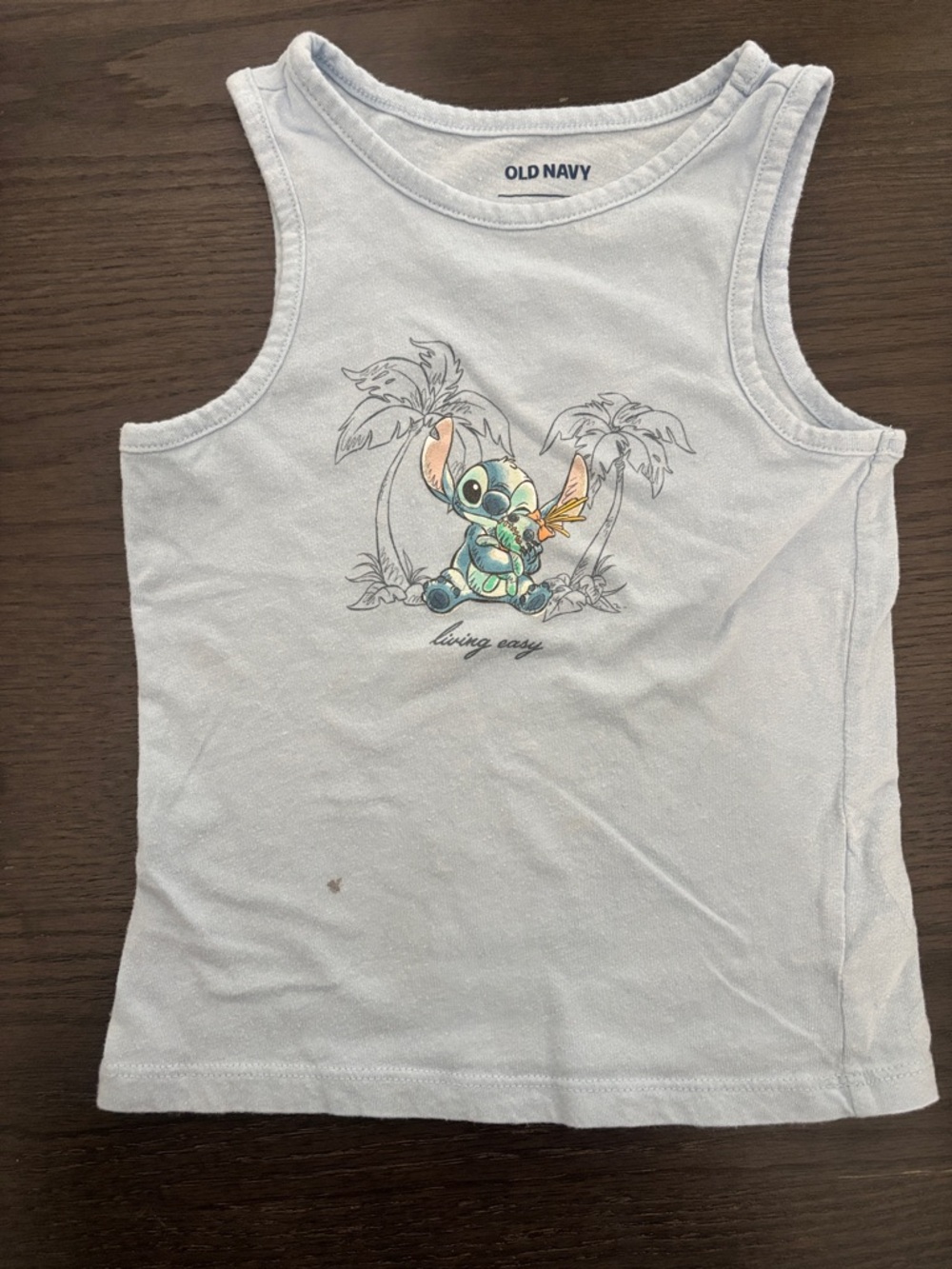 Old Navy Light Blue Kids' Stitch Graphic Tank Top